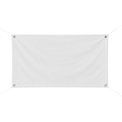 Hvidt PVC banner 200x100 cm til studentervogn – Nicedrive
