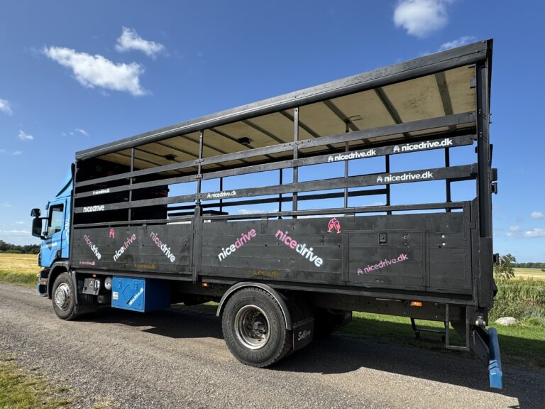 Studentervogn fra Nicedrive, model ‘Energizer’, klar til studenterkørsel til en billig pris, ideel til festlig transport af studenter på en solrig dag